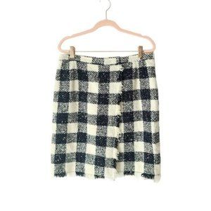 Oscar de la Renta Plaid Tweed Mini Skirt